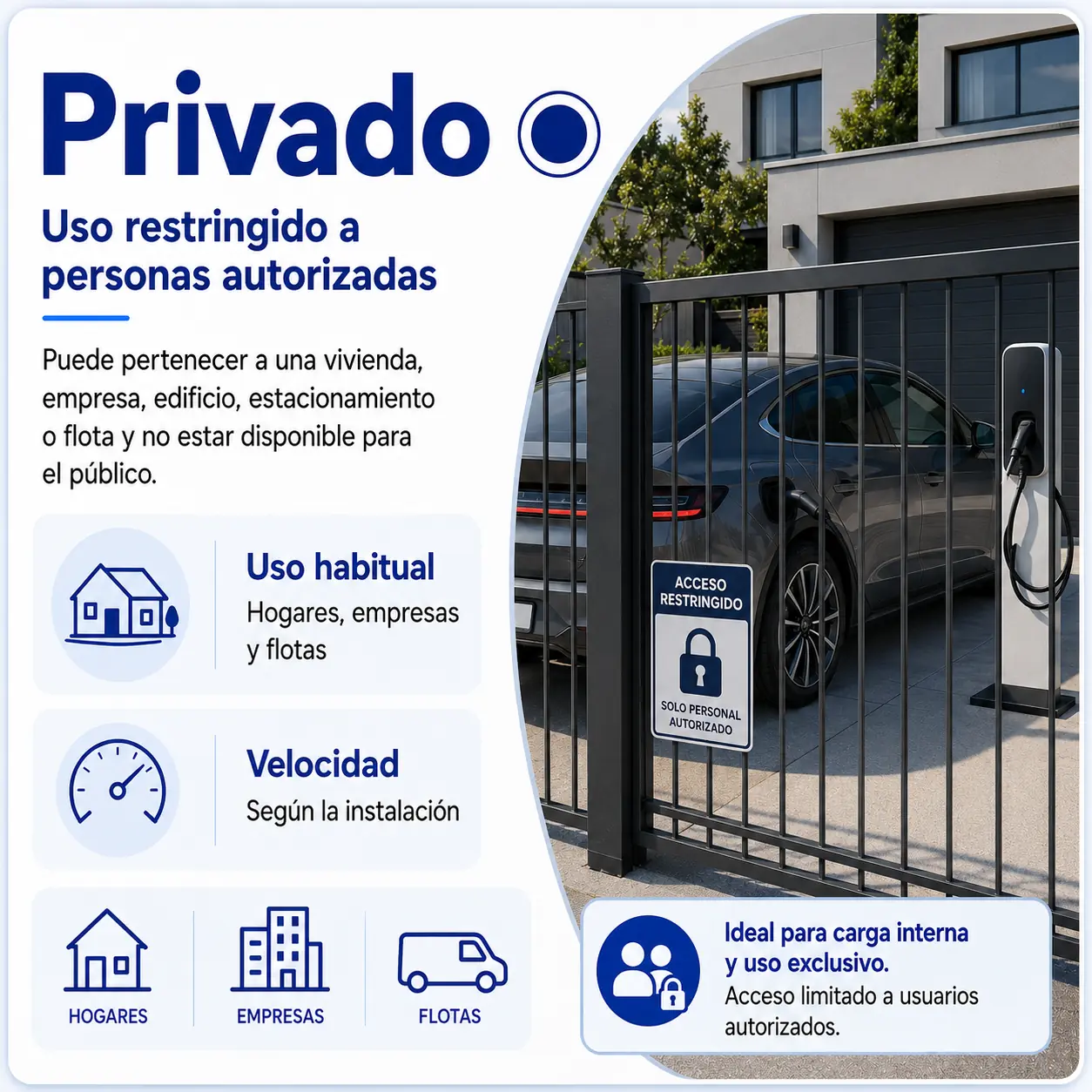 Cargador privado de uso restringido