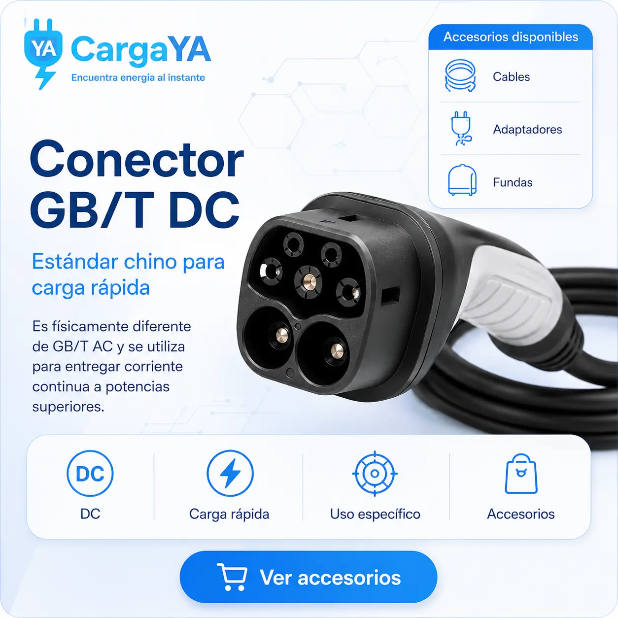Conector GB/T DC y accesorios compatibles